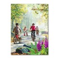 Trademark Fine Art The Macneil Studio 'Cycling Family' Canvas Art, 24x32 ALI8689-C2432GG